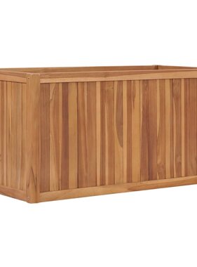 VidaXL Plantenbak verhoogd 100x50x50 cm massief teakhout