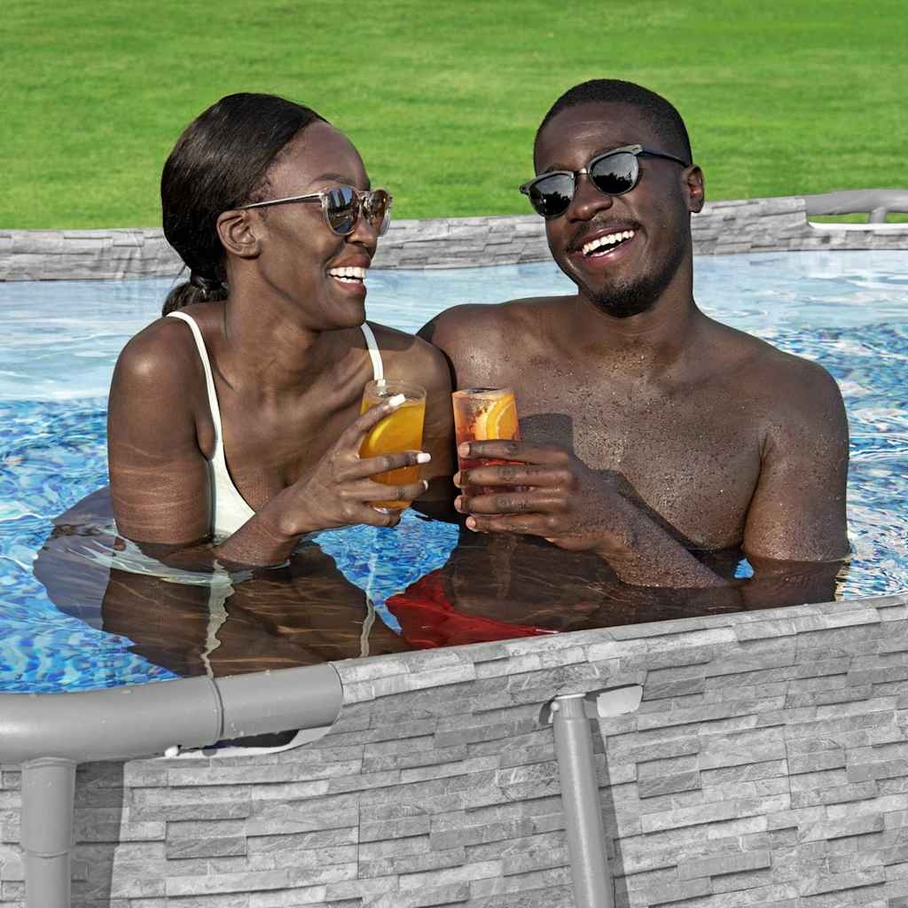 VidaXL Zwembadset Power Steel 427x250x100 cm