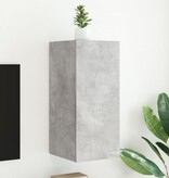 VidaXL Tv-wandmeubel met LED-verlichting 30,5x35x70 cm betongrijs