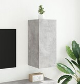 VidaXL Tv-wandmeubel met LED-verlichting 30,5x35x70 cm betongrijs