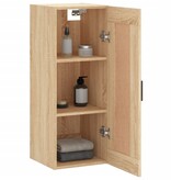 VidaXL Wandkast 34,5x34x90 cm bewerkt hout sonoma eikenkleurig