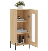 VidaXL Dressoir 34,5x34x90 cm bewerkt hout sonoma eiken