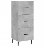 VidaXL Dressoir 34,5x34x90 cm bewerkt hout betongrijs