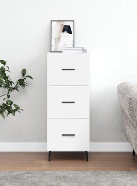 VidaXL Dressoir 34,5x34x90 cm bewerkt hout wit