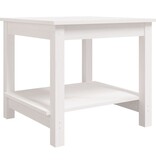 VidaXL Salontafel 50x50x45 cm massief grenenhout wit