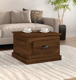 VidaXL Salontafel 50x50x35 cm bewerkt hout bruin eikenkleur