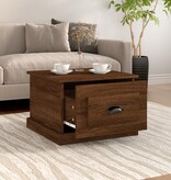 VidaXL Salontafel 50x50x35 cm bewerkt hout bruin eikenkleur