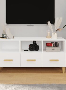 VidaXL Tv-meubel 102x36x50 cm bewerkt hout wit