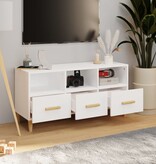 VidaXL Tv-meubel 102x36x50 cm bewerkt hout wit