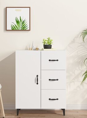VidaXL Dressoir 69,5x34x90 cm bewerkt hout wit