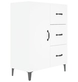VidaXL Dressoir 69,5x34x90 cm bewerkt hout wit