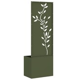 VidaXL Tuinplant met Decoratief Paneel Olijfgroen 50 x 140 cm