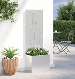 VidaXL Tuinplant met Decoratief Paneel Zilver 50 x 140 cm