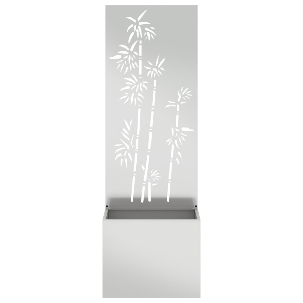 VidaXL Tuinplant met Decoratief Paneel Zilver 50 x 140 cm