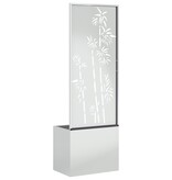 VidaXL Tuinplant met Decoratief Paneel Zilver 50 x 140 cm
