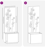 VidaXL Tuinplant met Decoratief Paneel Zilver 50 x 140 cm