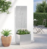 VidaXL Tuinplant met Decoratief Paneel Zilver 50 x 140 cm