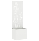 VidaXL Tuinplant met Decoratief Paneel Wit 50 x 140 cm