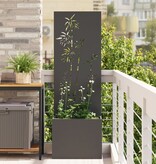 VidaXL Tuinplant met Decoratief Paneel Zwart 50 x 140 cm