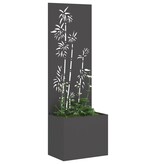 VidaXL Tuinplant met Decoratief Paneel Zwart 50 x 140 cm