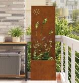 VidaXL Tuinplant met Decoratief Paneel Roestig 50 x 140 cm