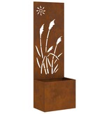 VidaXL Tuinplant met Decoratief Paneel Roestig 50 x 140 cm