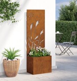 VidaXL Tuinplant met Decoratief Paneel Roestig 50 x 140 cm