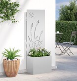 VidaXL Tuinplant met Decoratief Paneel Zilver 50 x 140 cm