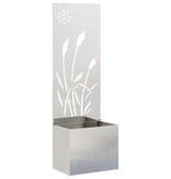 VidaXL Tuinplant met Decoratief Paneel Zilver 50 x 140 cm