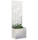 VidaXL Tuinplant met Decoratief Paneel Zilver 50 x 140 cm