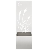 VidaXL Tuinplant met Decoratief Paneel Zilver 50 x 140 cm
