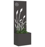 VidaXL Tuinplant met Decoratief Paneel Zwart 50 x 140 cm