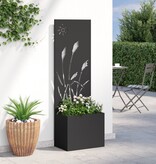 VidaXL Tuinplant met Decoratief Paneel Zwart 50 x 140 cm