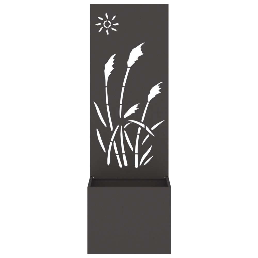 VidaXL Tuinplant met Decoratief Paneel Zwart 50 x 140 cm