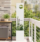 VidaXL Tuinplant met Decoratief Paneel Wit 32 x 140 cm