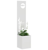 VidaXL Tuinplant met Decoratief Paneel Wit 32 x 140 cm