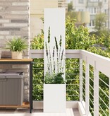 VidaXL Tuinplant met Decoratief Paneel Wit 32 x 140 cm