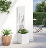 VidaXL Tuinplant met Decoratief Paneel Wit 32 x 140 cm