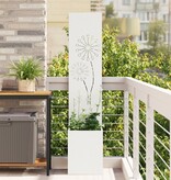 VidaXL Tuinplant met Decoratief Paneel Wit 32 x 140 cm