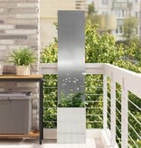 VidaXL Tuinplant met Decoratief Paneel Zilver 32 x 140 cm