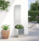 VidaXL Tuinplant met Decoratief Paneel Zilver 32 x 140 cm