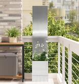 VidaXL Tuinplant met Decoratief Paneel Zilver 32 x 140 cm