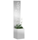 VidaXL Tuinplant met Decoratief Paneel Zilver 32 x 140 cm