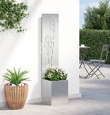 VidaXL Tuinplant met Decoratief Paneel Zilver 32 x 140 cm