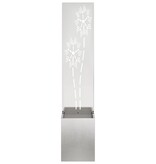VidaXL Tuinplant met Decoratief Paneel Zilver 32 x 140 cm