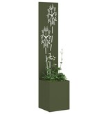 VidaXL Tuinplant met Decoratief Paneel Olijfgroen 32 x 140 cm
