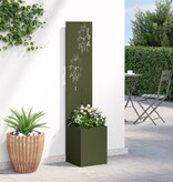 VidaXL Tuinplant met Decoratief Paneel Olijfgroen 32 x 140 cm