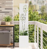 VidaXL Tuinplant met Decoratief Paneel Wit 32 x 140 cm
