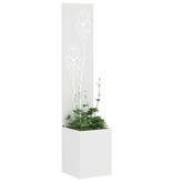 VidaXL Tuinplant met Decoratief Paneel Wit 32 x 140 cm