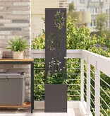 VidaXL Tuinplant met Decoratief Paneel Zwart 32 x 140 cm